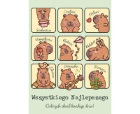 Greeting Card B6 Capybaras from Instagram, 1 pc.